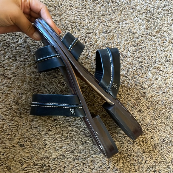 Sam Edelman Black Leather Sandals 9 - Picture 5 of 7